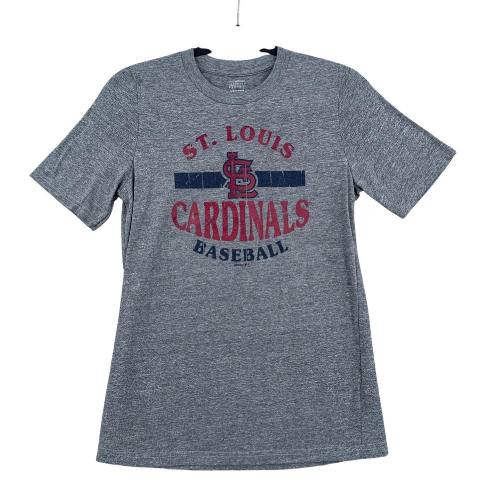 Genuine Merchandise St Louis Cardinals Kids L 14/16 Tri-Blend Gray Shirt
